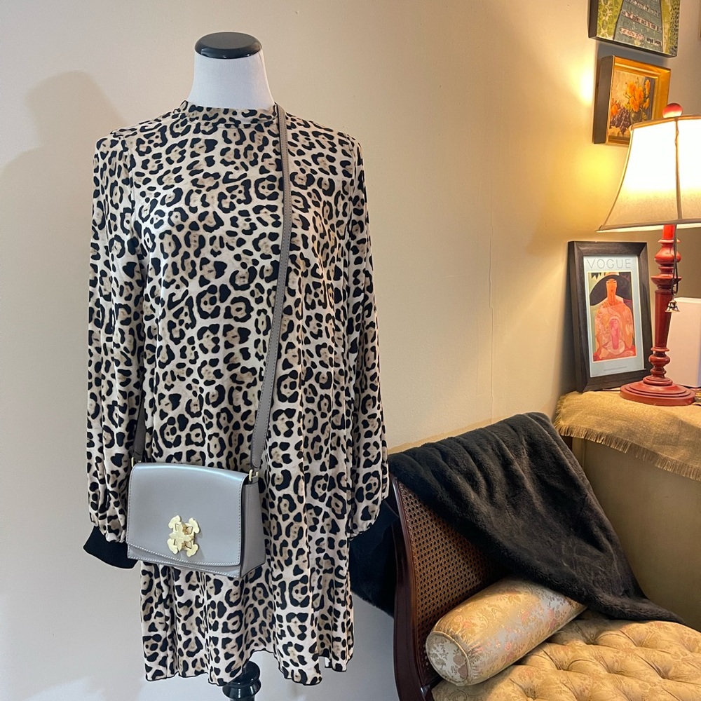 NWT ATM | Anthony Thomas Melillo
Leopard Print Long Sleeve Sexy Charmeuse Dress